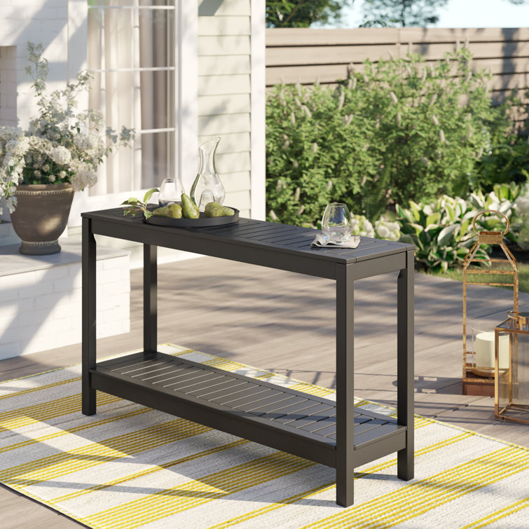 Outdoor console on sale table black